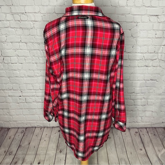 VICTORIA’S SECRET Long-sleeve Plaid Sleep Shirt - Picture 6 of 9
